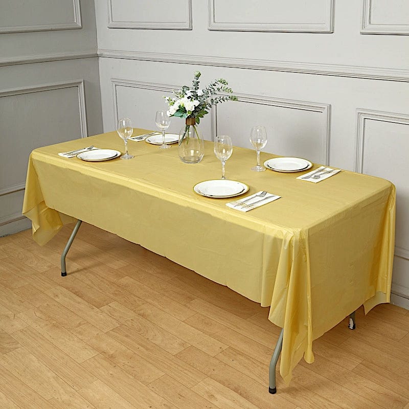 5 pcs 54x108 inch Disposable Plastic Table Covers Rectangular Tablecloths