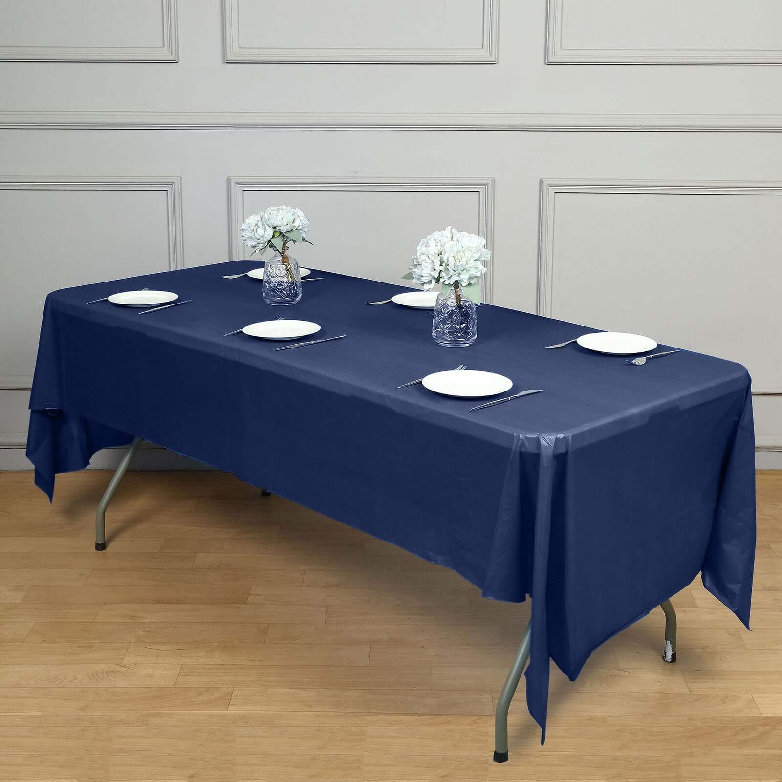 5 pcs 54x108 inch Disposable Plastic Table Covers Rectangular Tablecloths