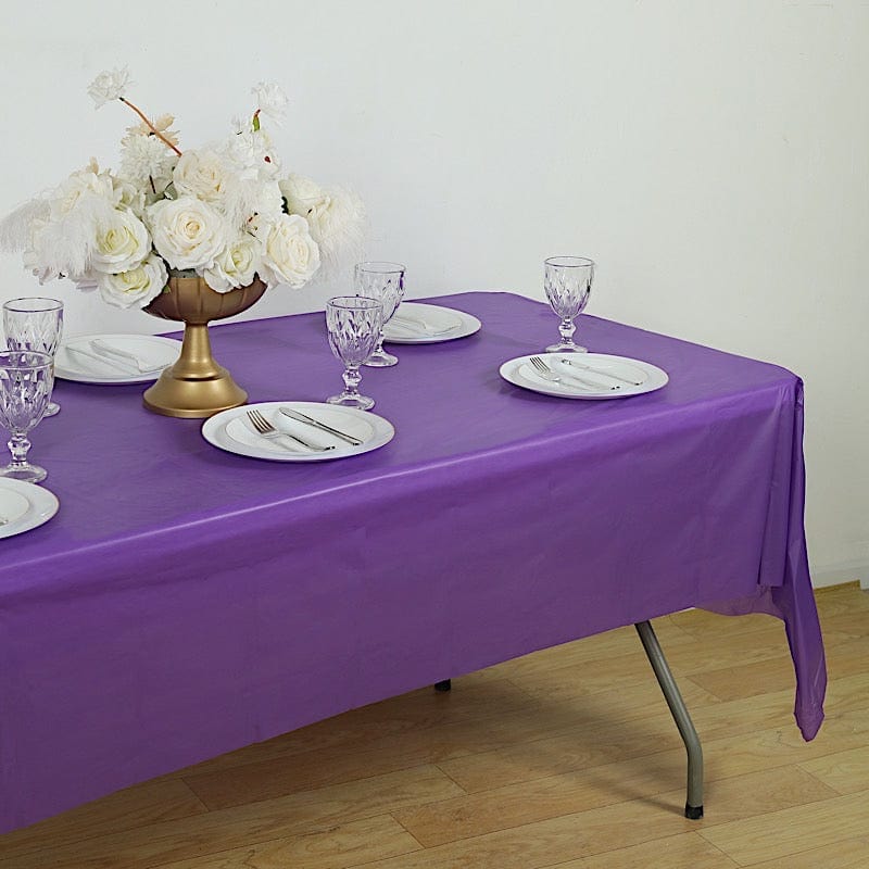 5 pcs 54x108 inch Disposable Plastic Table Covers Rectangular Tablecloths