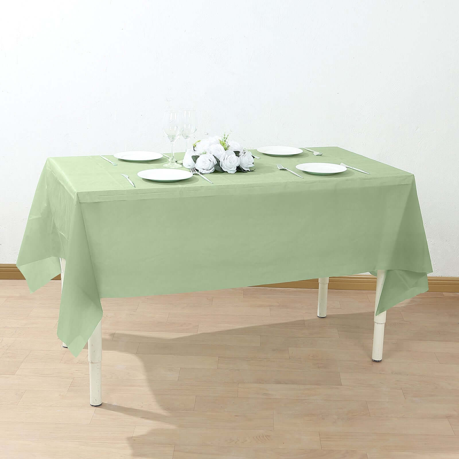 5 pcs 54x108 inch Disposable Plastic Table Covers Rectangular Tablecloths