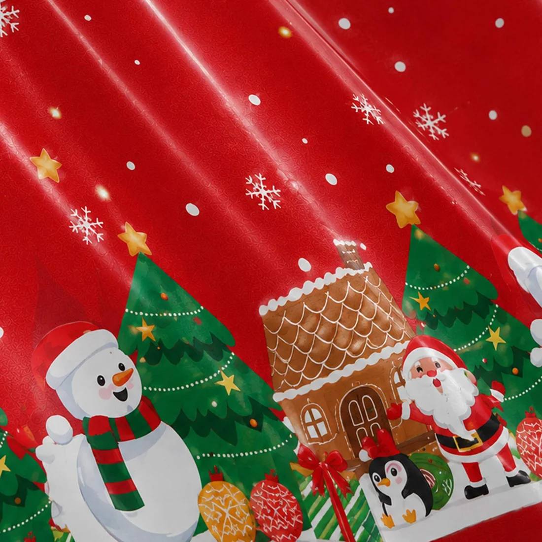 5 Plastic 54x108 in Rectangular Christmas Tablecloths Disposable Table Covers