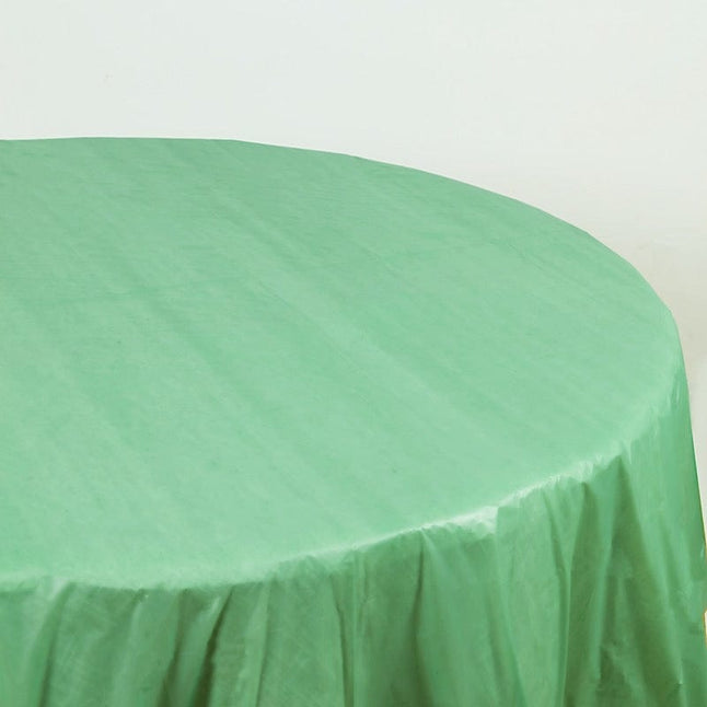 5 pcs 84 in Round Disposable Plastic Table Cover Tablecloth