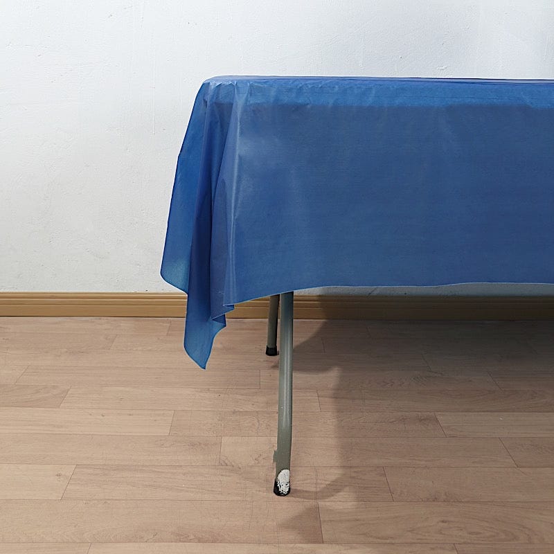 54x3600 in Disposable Plastic Table Cover Roll in a Cut-to-Size Box