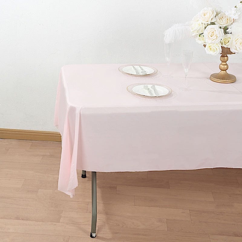 54x3600 in Disposable Plastic Table Cover Roll in a Cut-to-Size Box