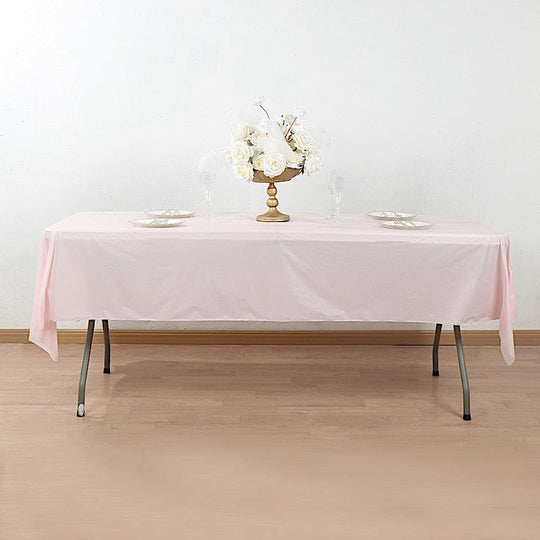 54x3600 in Disposable Plastic Table Cover Roll in a Cut-to-Size Box