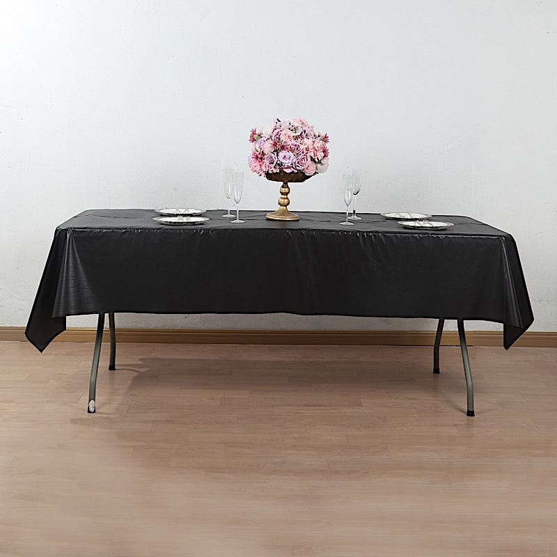 54x3600 in Disposable Plastic Table Cover Roll in a Cut-to-Size Box