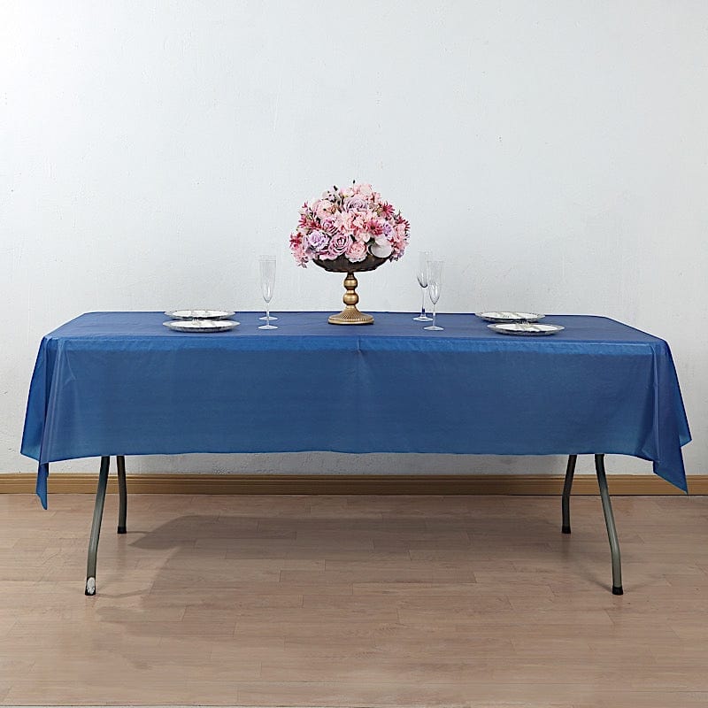 54x3600 in Disposable Plastic Table Cover Roll in a Cut-to-Size Box