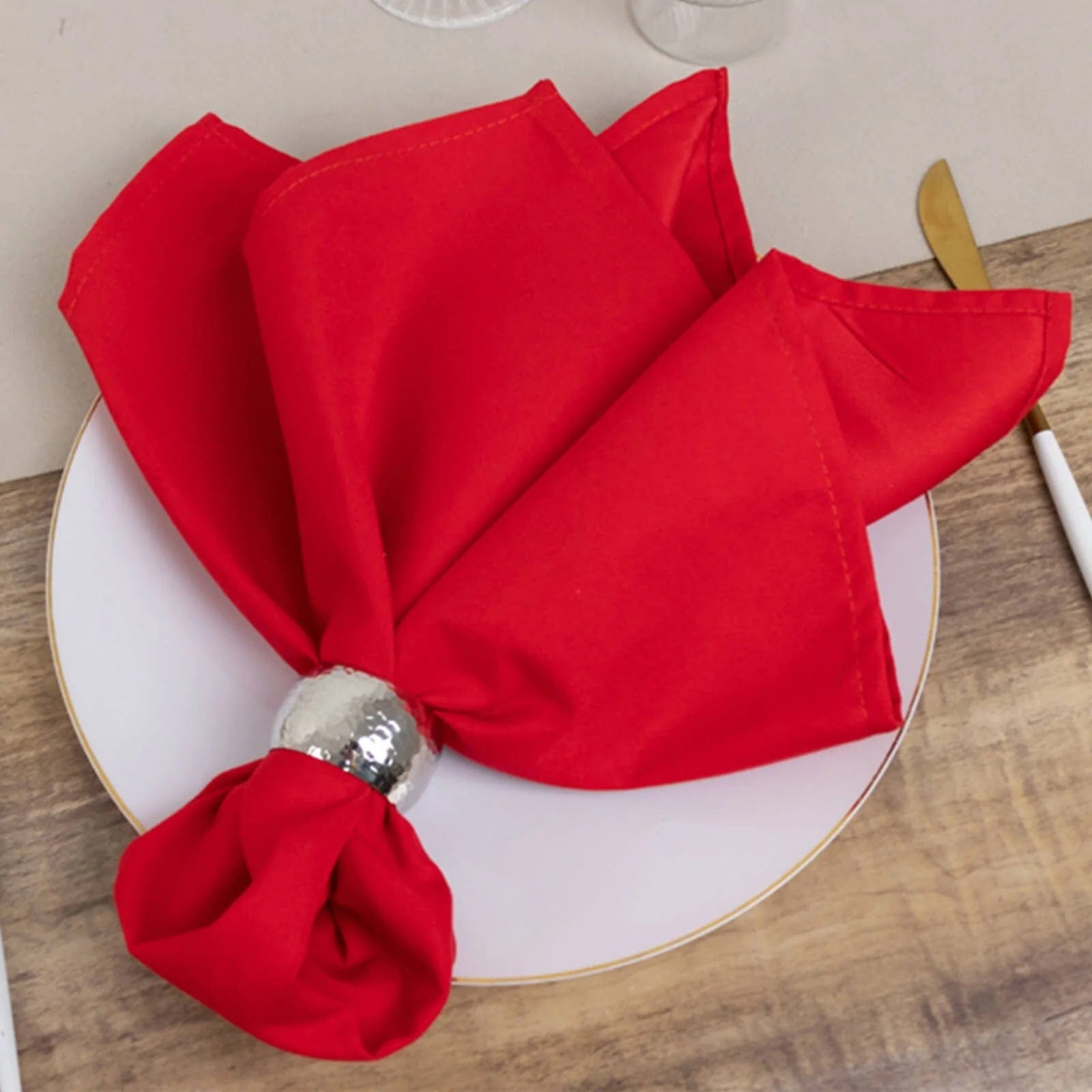 5 Cotton Blend 20x20 in Square Dinner Table Napkins