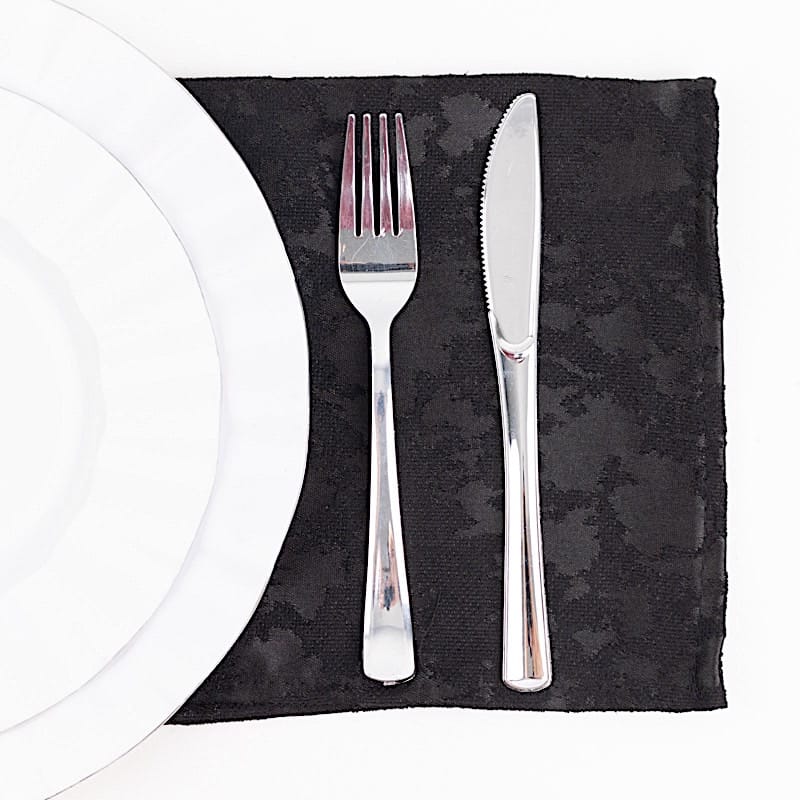 5 Pack 17x17 in Jacquard Cloth Napkins Abstract Watercolor Pattern