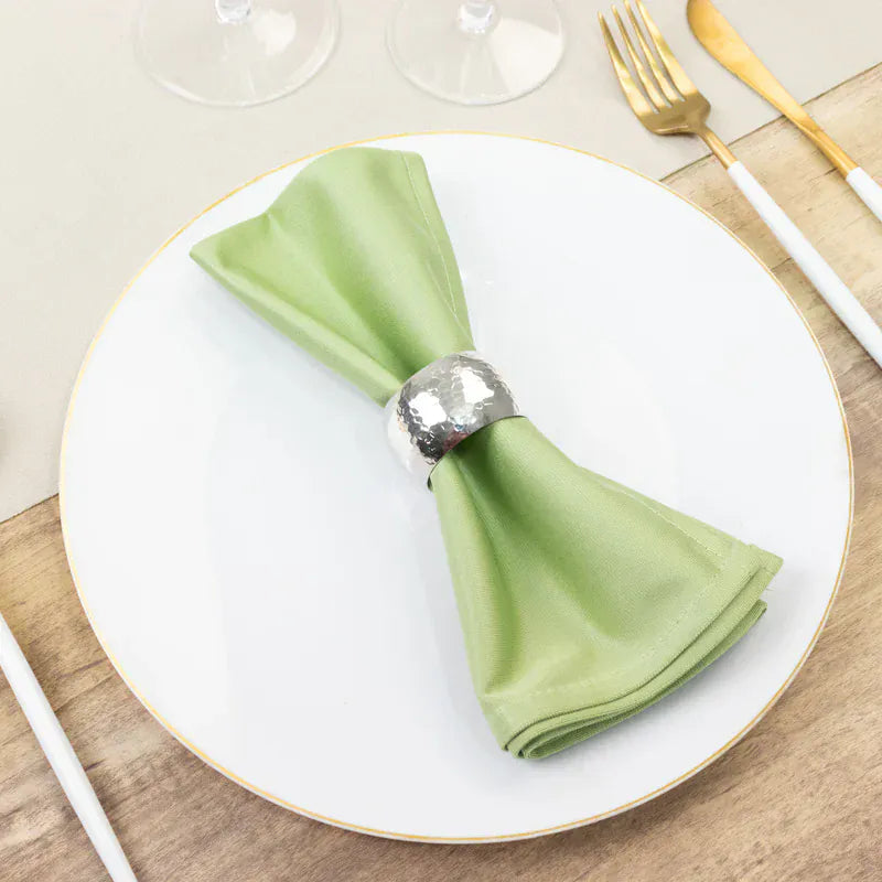 5 Pack 17x17 in Scuba Wrinkle-Free Reusable Cloth Napkins