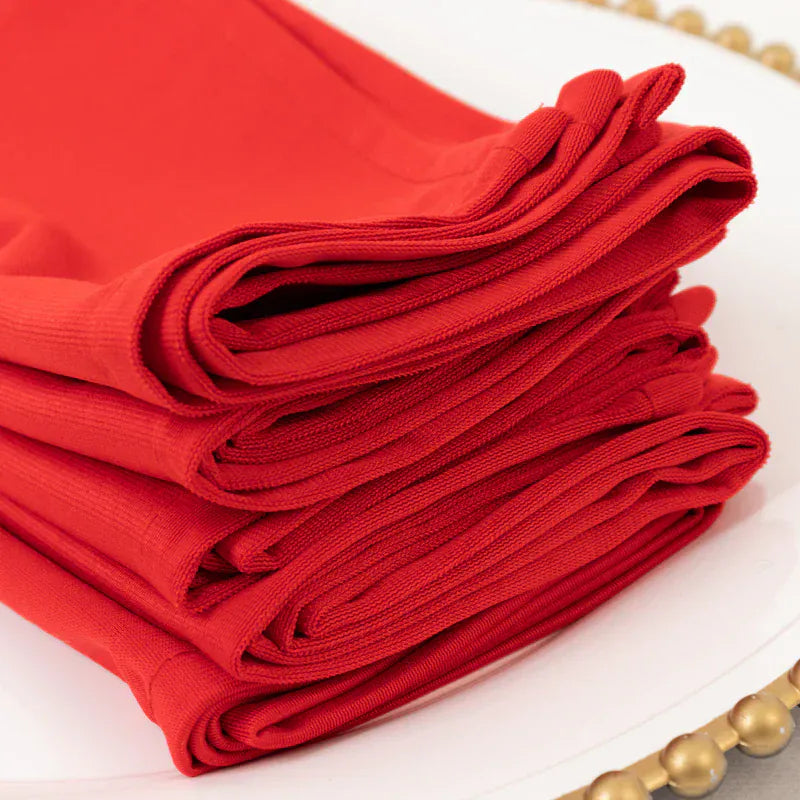 5 Pack 17x17 in Scuba Wrinkle-Free Reusable Cloth Napkins