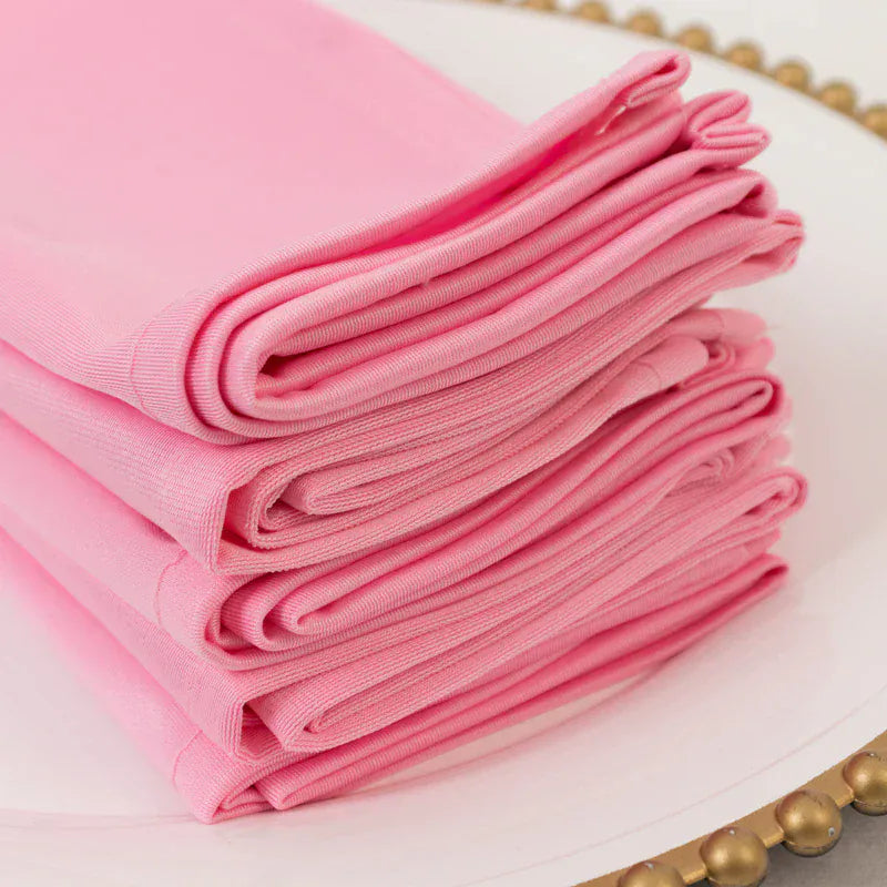 5 Pack 17x17 in Scuba Wrinkle-Free Reusable Cloth Napkins