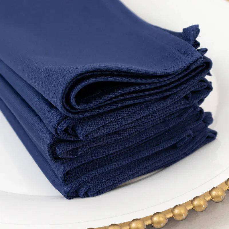 5 Pack 17x17 in Scuba Wrinkle-Free Reusable Cloth Napkins