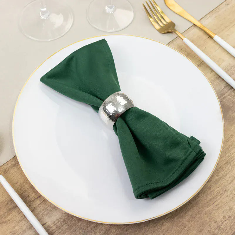 5 Pack 17x17 in Scuba Wrinkle-Free Reusable Cloth Napkins