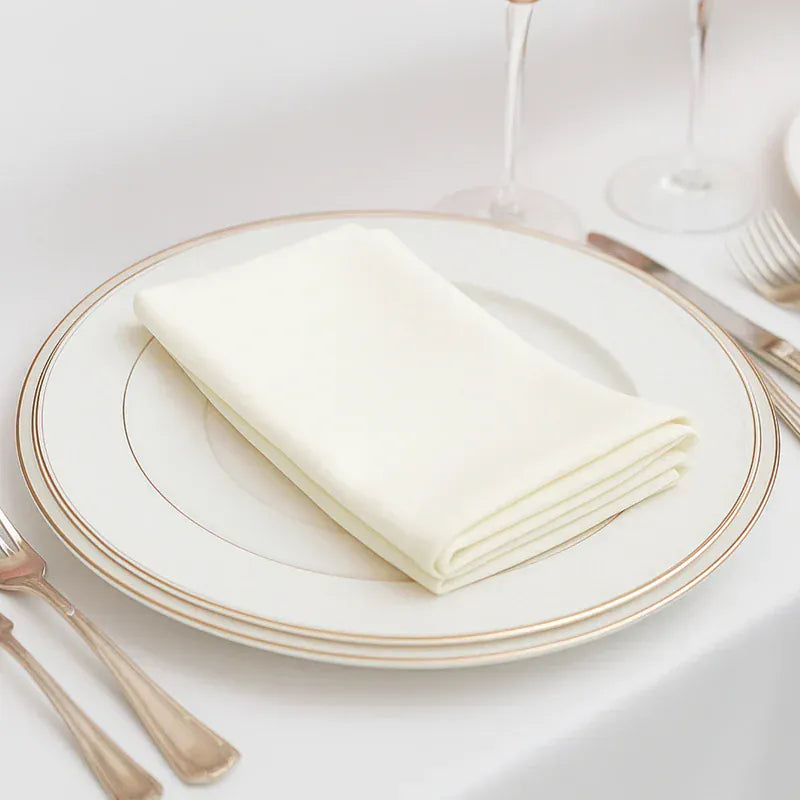 5 Pack 17x17 in Scuba Wrinkle-Free Reusable Cloth Napkins