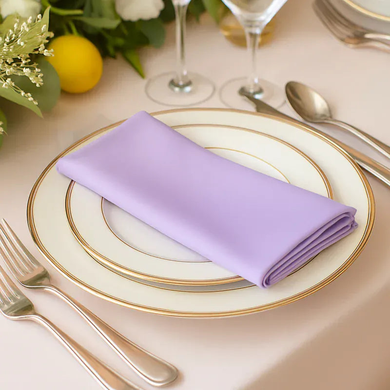 5 Pack 17x17 in Scuba Wrinkle-Free Reusable Cloth Napkins