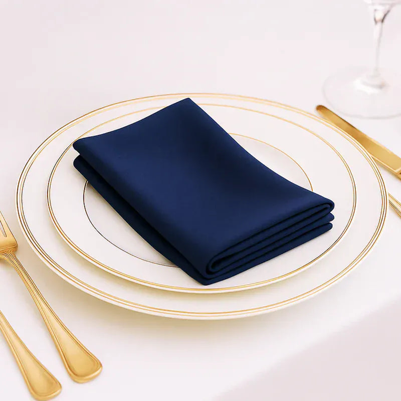 5 Pack 17x17 in Scuba Wrinkle-Free Reusable Cloth Napkins