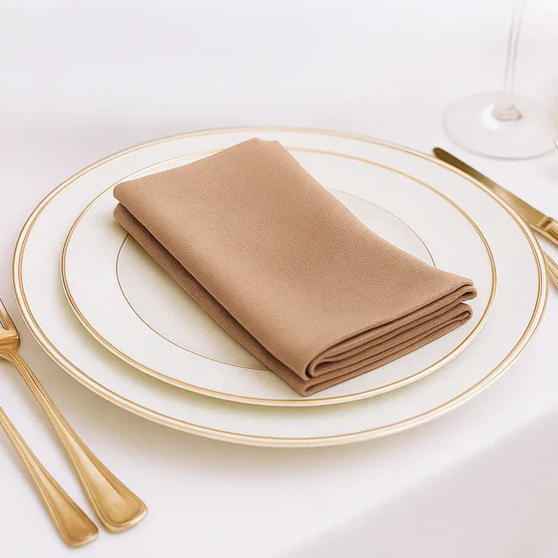 5 Pack 17x17 in Scuba Wrinkle-Free Reusable Cloth Napkins