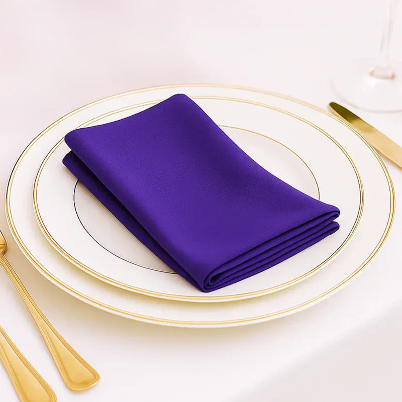 5 Pack 17x17 in Scuba Wrinkle-Free Reusable Cloth Napkins