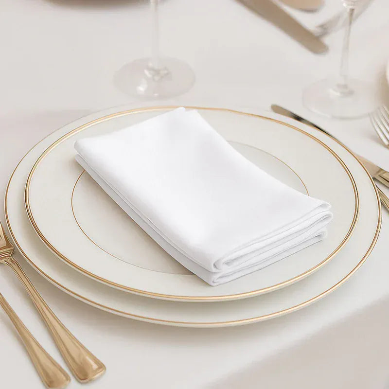 5 Pack 17x17 in Scuba Wrinkle-Free Reusable Cloth Napkins