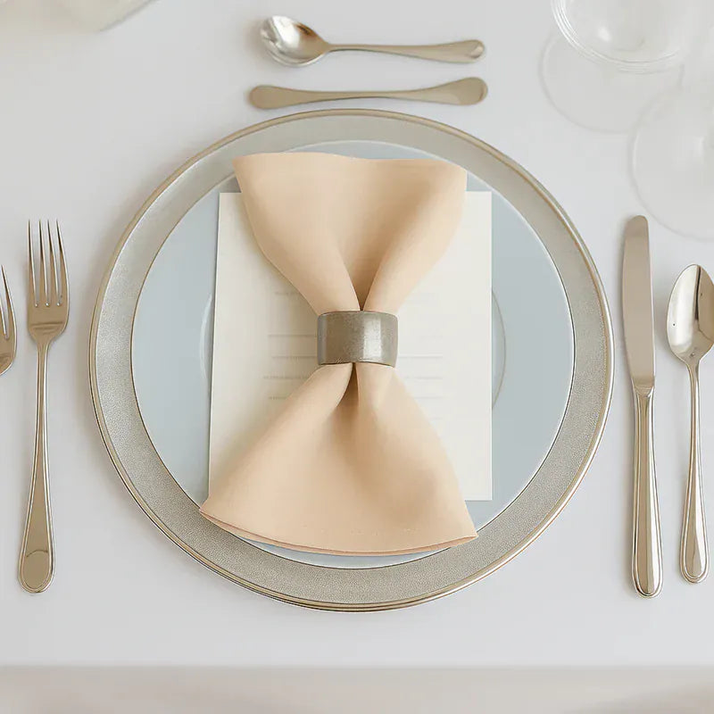 5 Pack 17x17 in Scuba Wrinkle-Free Reusable Cloth Napkins