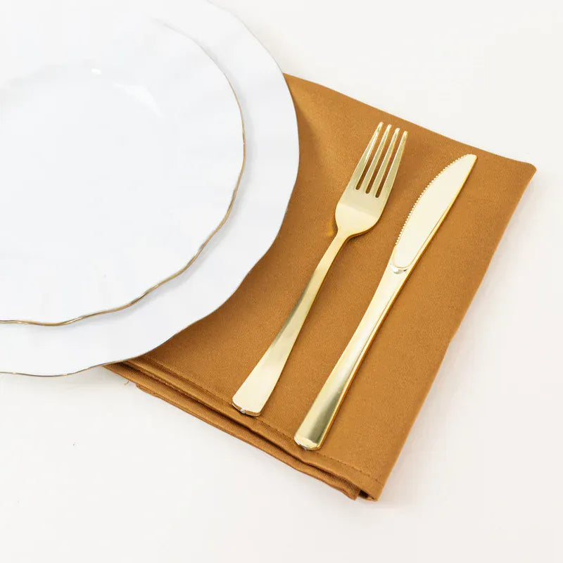 5 Pack 17x17 in Shimmer Scuba Wrinkle-Free Reusable Lustrous Napkins
