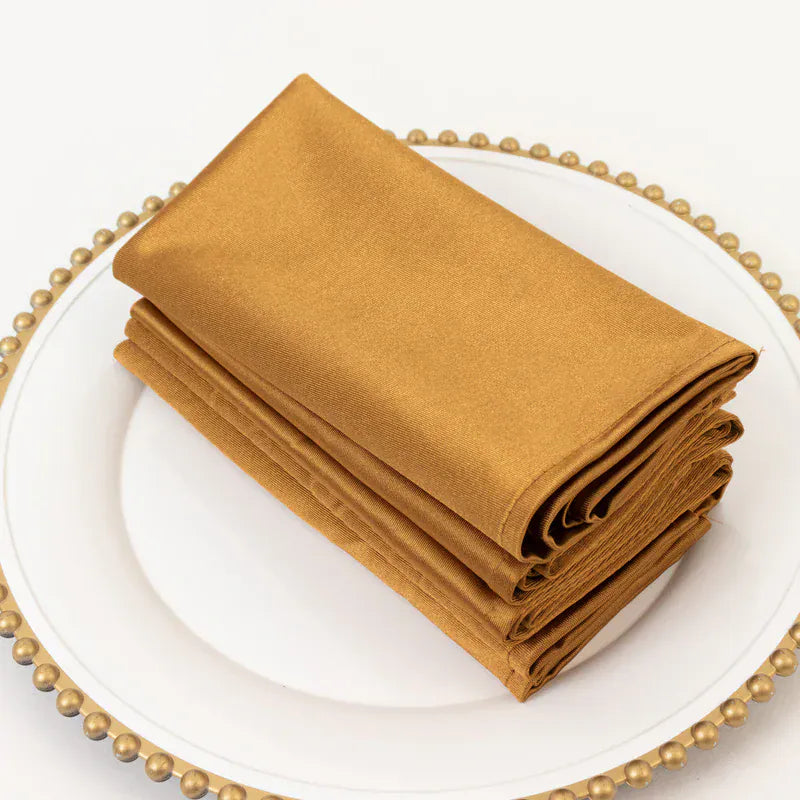 5 Pack 17x17 in Shimmer Scuba Wrinkle-Free Reusable Lustrous Napkins