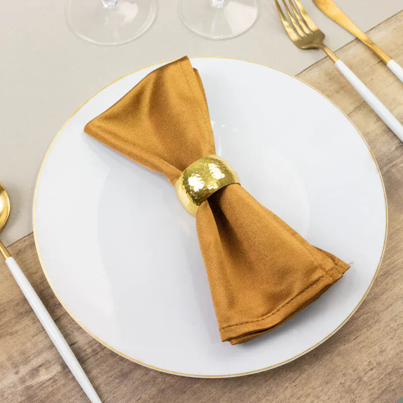 5 Pack 17x17 in Shimmer Scuba Wrinkle-Free Reusable Lustrous Napkins