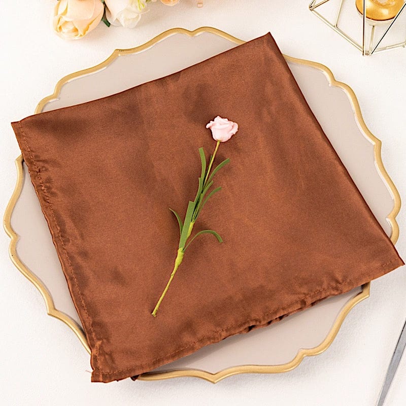 5 Satin Dinner Napkins Wedding Party Reception Events