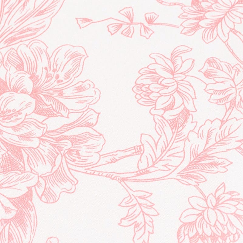5 White Polyester Dinner Napkins 20x20 with French Toile Pattern