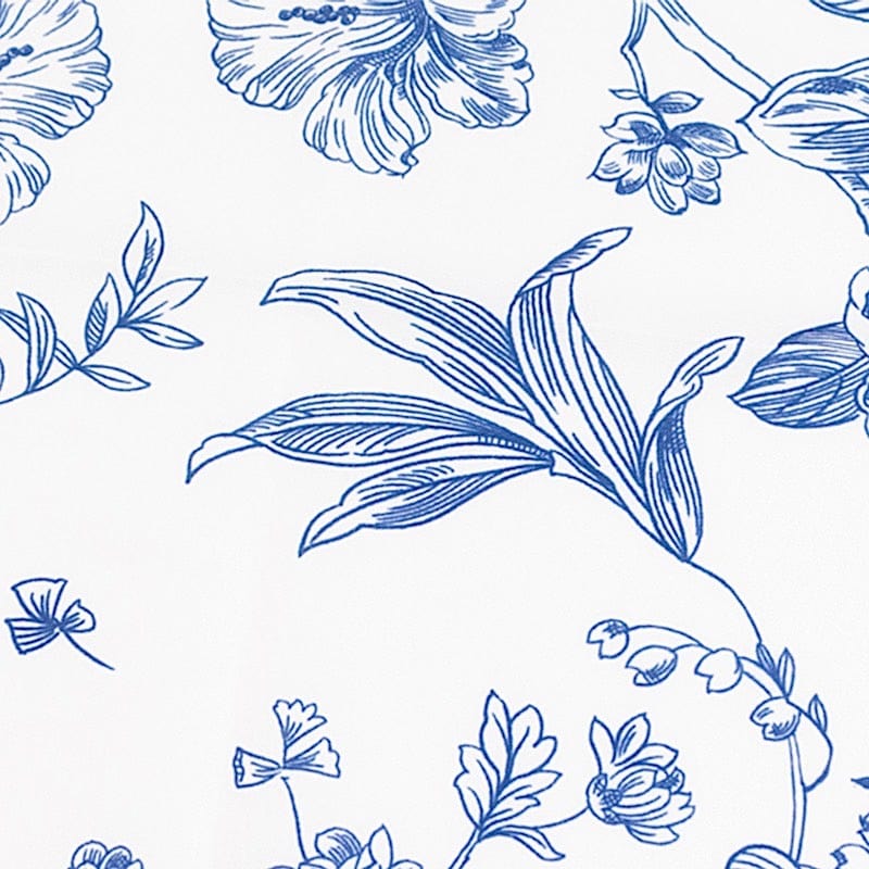5 White Polyester Dinner Napkins 20x20 with French Toile Pattern