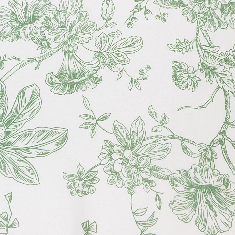 5 White Polyester Dinner Napkins 20x20 with French Toile Pattern