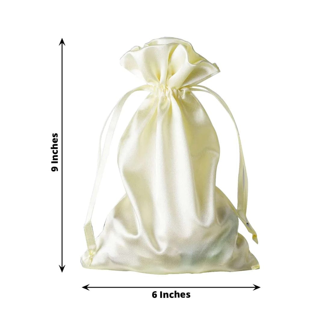 60 Favor Bags 6x9 in Satin Wedding Party Drawstring Pouch