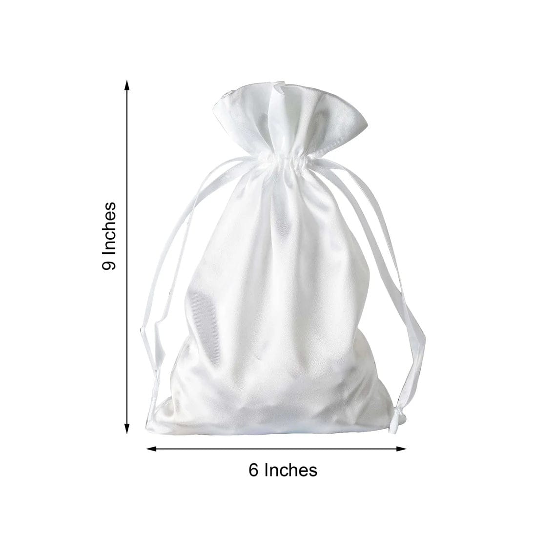 60 Favor Bags 6x9 in Satin Wedding Party Drawstring Pouch