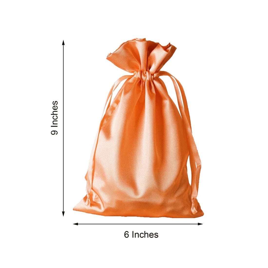 60 Favor Bags 6x9 in Satin Wedding Party Drawstring Pouch