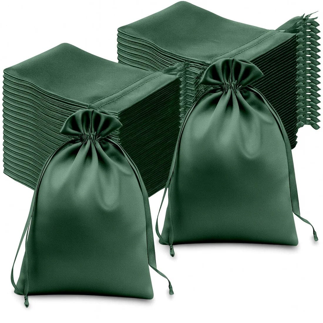 60 Favor Bags 6x9 in Satin Wedding Party Drawstring Pouch