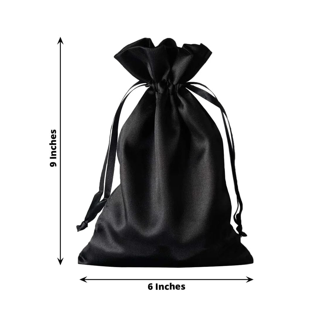 60 Favor Bags 6x9 in Satin Wedding Party Drawstring Pouch