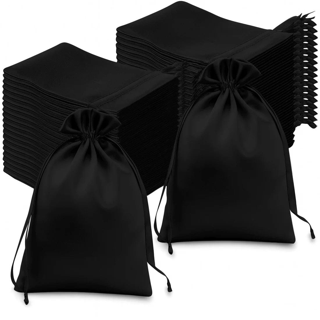 60 Favor Bags 6x9 in Satin Wedding Party Drawstring Pouch