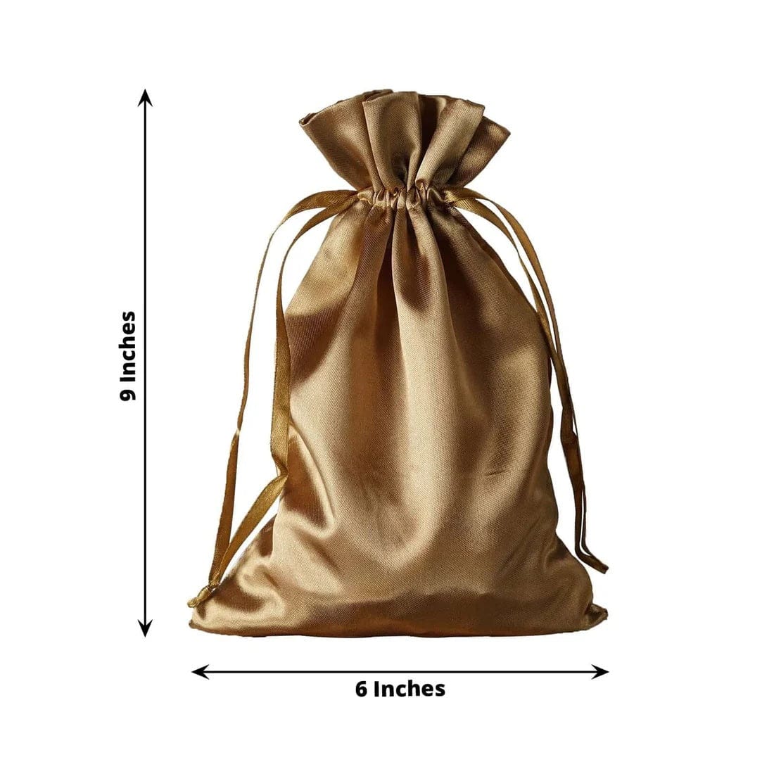 60 Favor Bags 6x9 in Satin Wedding Party Drawstring Pouch