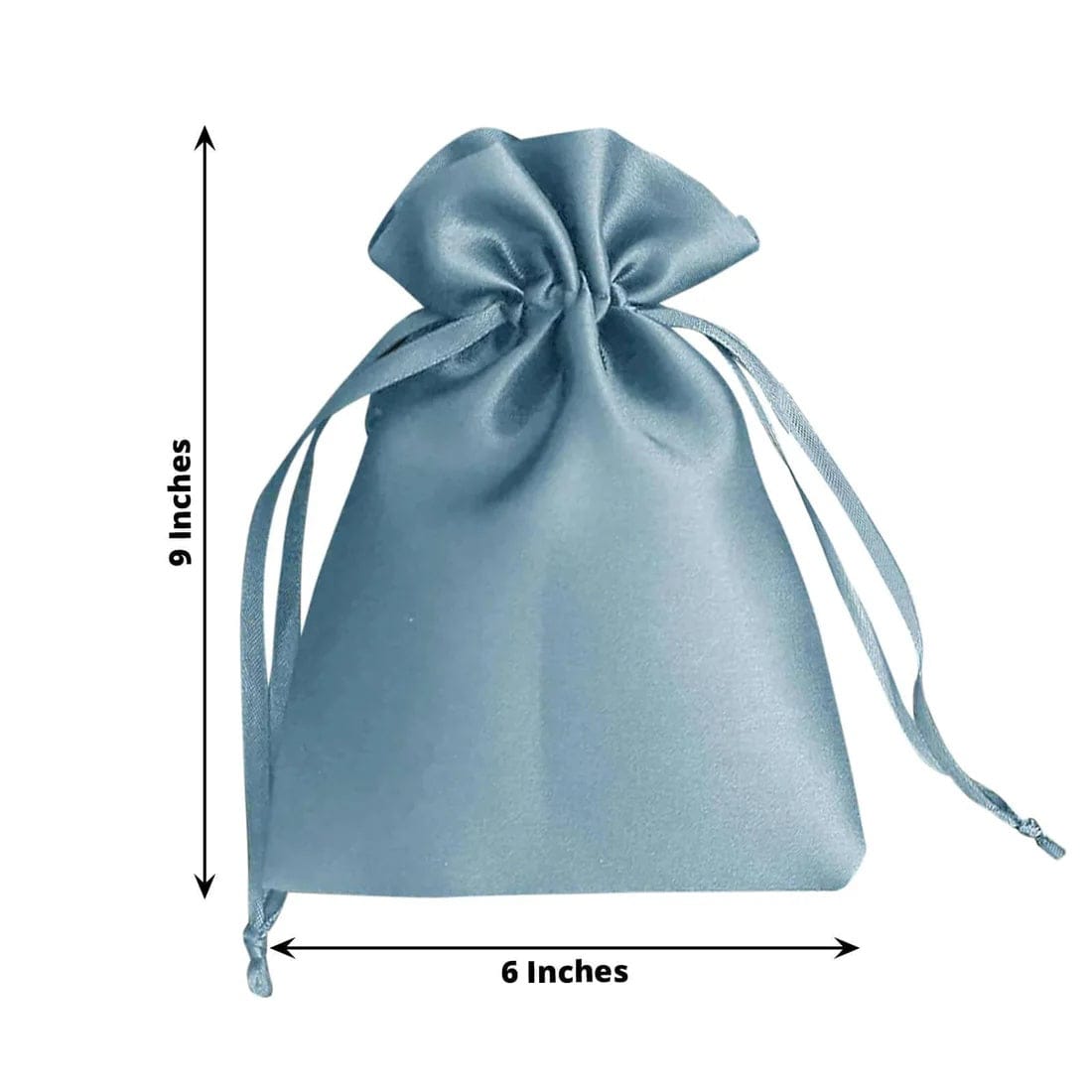 60 Favor Bags 6x9 in Satin Wedding Party Drawstring Pouch