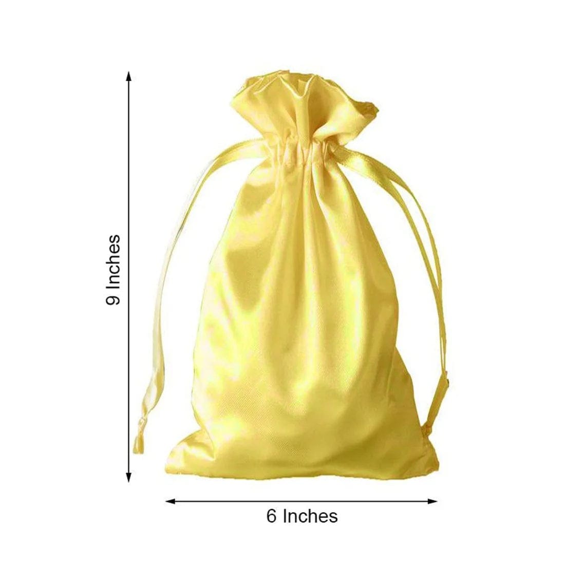 60 Favor Bags 6x9 in Satin Wedding Party Drawstring Pouch