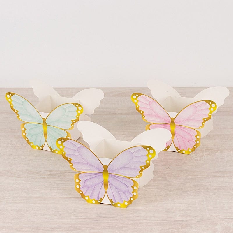 12 Assorted Paper Butterfly Party Gift Boxes