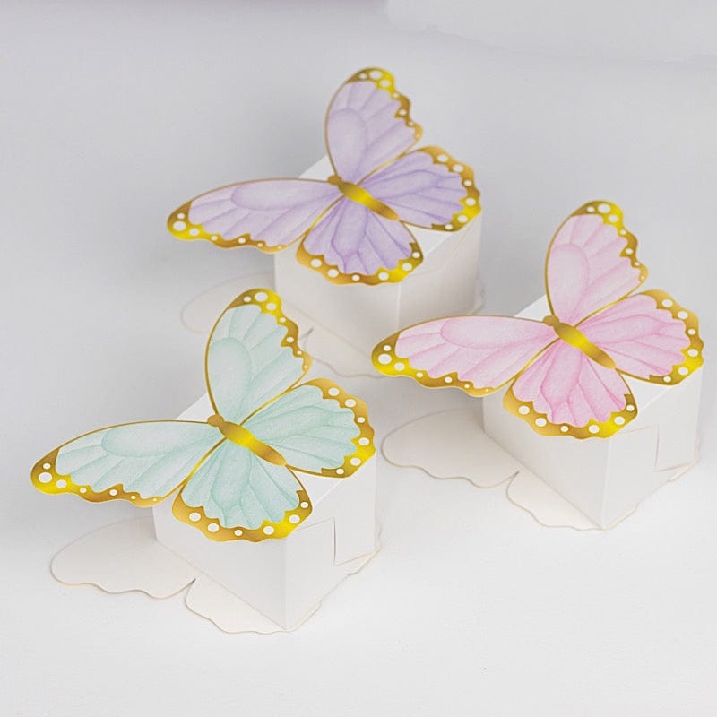 12 Assorted Paper Butterfly Party Gift Boxes