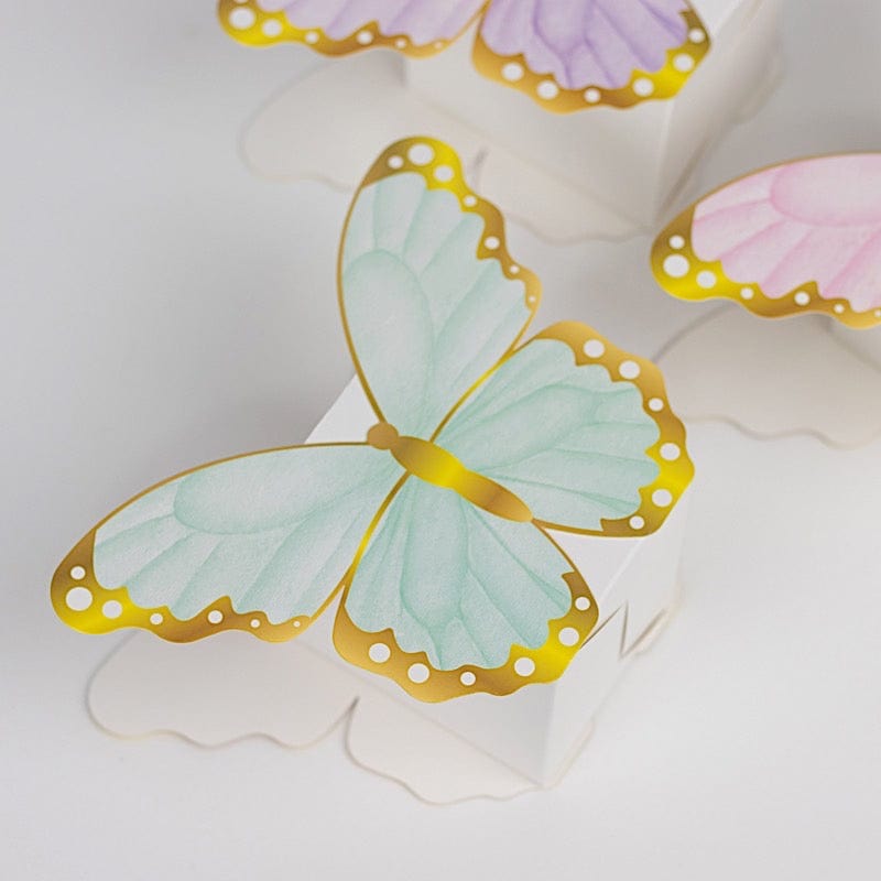 12 Assorted Paper Butterfly Party Gift Boxes