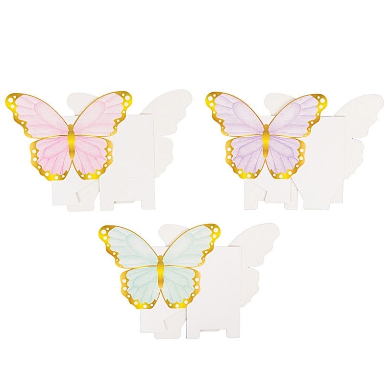 12 Assorted Paper Butterfly Party Gift Boxes