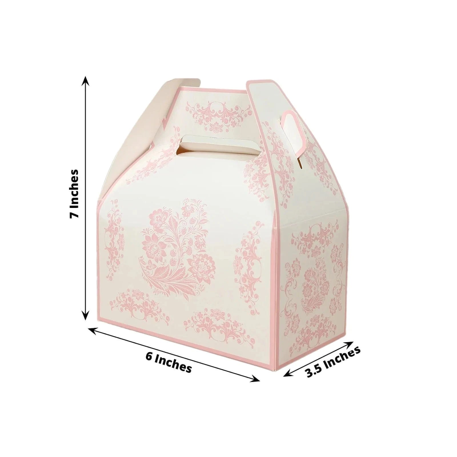 25 Floral Printed Tote Gift Boxes Party Favor Holders