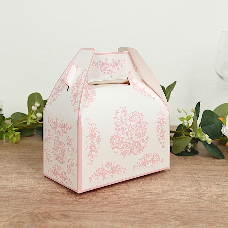25 Floral Printed Tote Gift Boxes Party Favor Holders