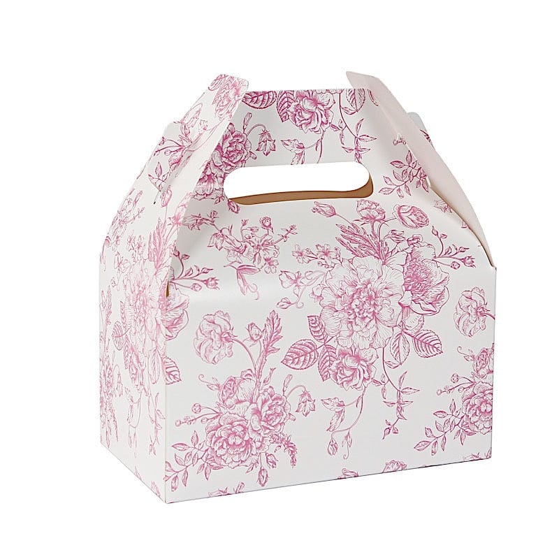 25 Floral Printed Tote Gift Boxes Party Favor Holders