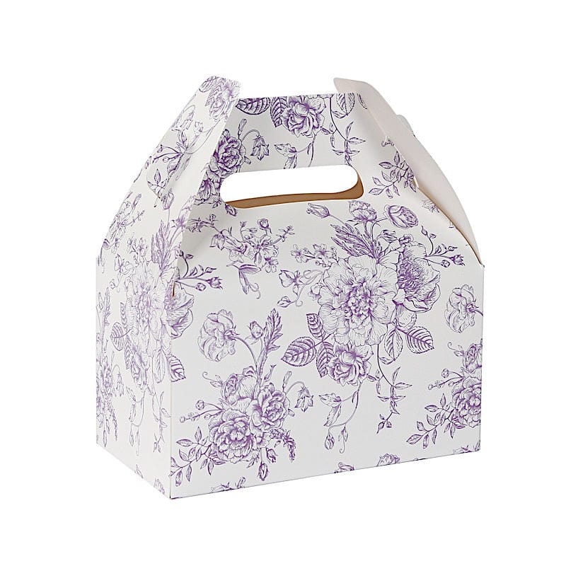 25 Floral Printed Tote Gift Boxes Party Favor Holders