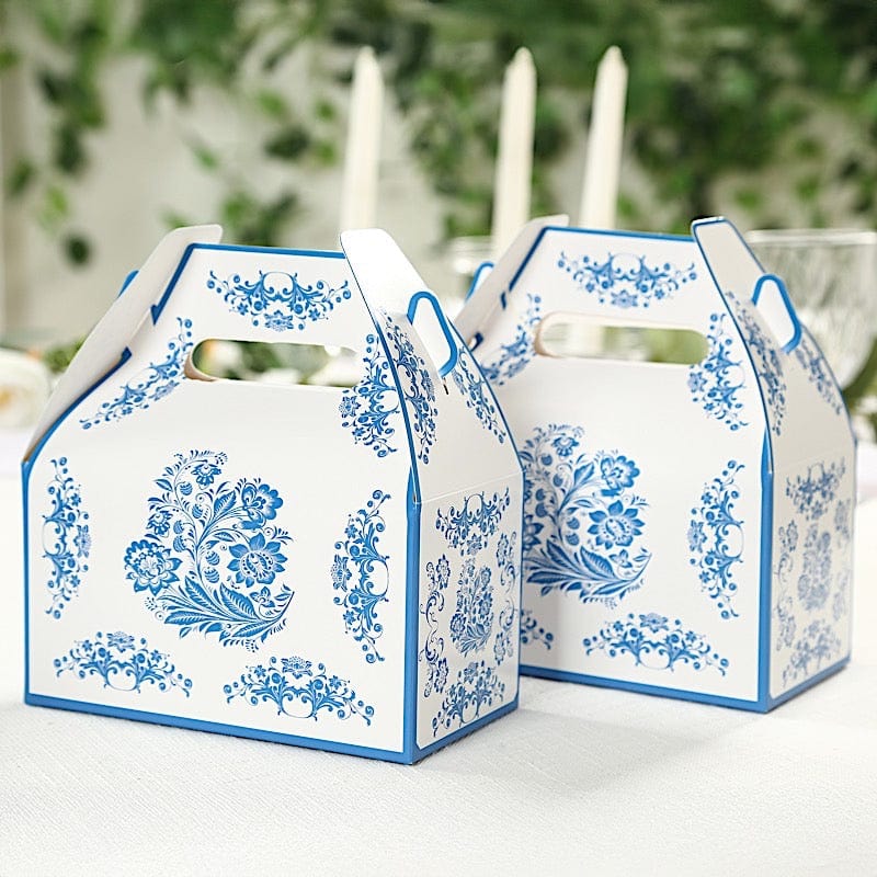 25 Floral Printed Tote Gift Boxes Party Favor Holders